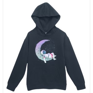 Relaxing Astronaut On The Moon Urban Pullover Hoodie