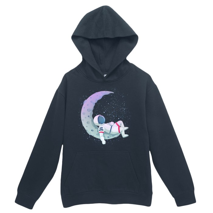 Relaxing Astronaut On The Moon Urban Pullover Hoodie