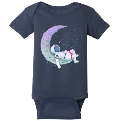 Relaxing Astronaut On The Moon Baby Bodysuit