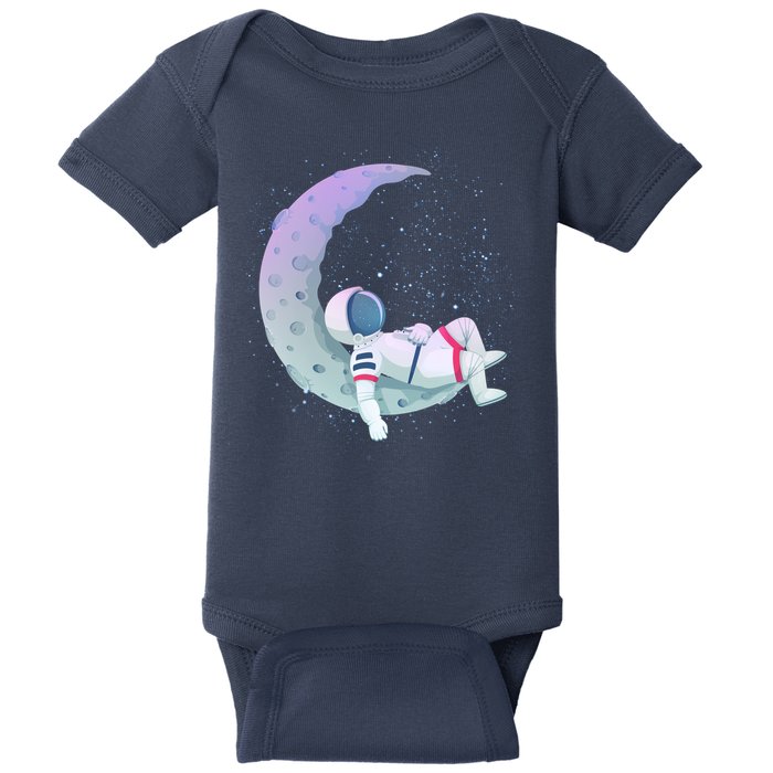 Relaxing Astronaut On The Moon Baby Bodysuit