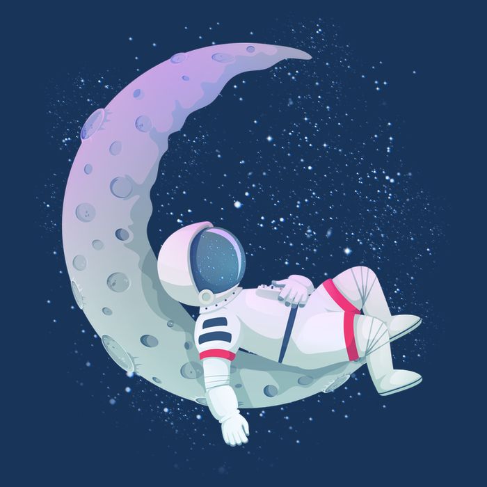 Relaxing Astronaut On The Moon Baby Bodysuit