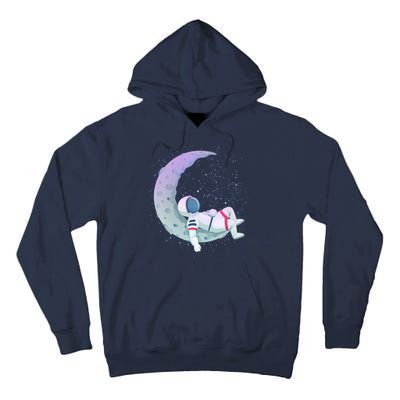 Relaxing Astronaut On The Moon Tall Hoodie