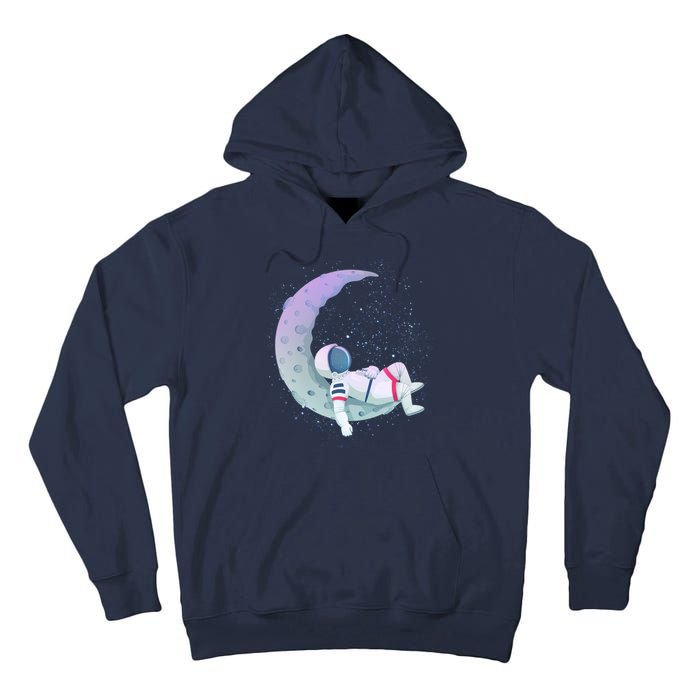 Relaxing Astronaut On The Moon Tall Hoodie