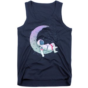 Relaxing Astronaut On The Moon Tank Top