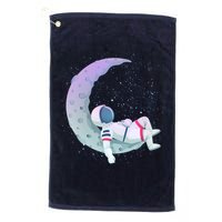 Relaxing Astronaut On The Moon Golf Towel
