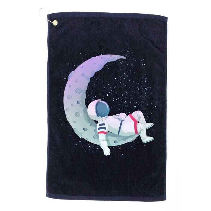 Relaxing Astronaut On The Moon Golf Towel