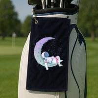 Relaxing Astronaut On The Moon Golf Towel