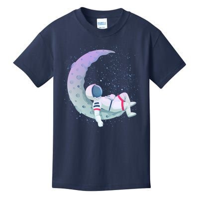 Relaxing Astronaut On The Moon Kids T-Shirt