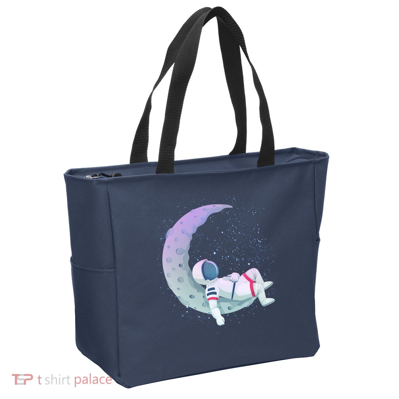 Relaxing Astronaut On The Moon Zip Tote Bag