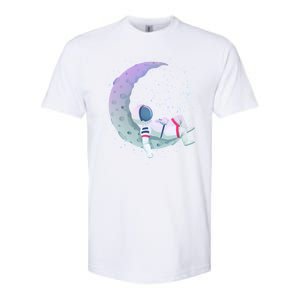 Relaxing Astronaut On The Moon Softstyle CVC T-Shirt