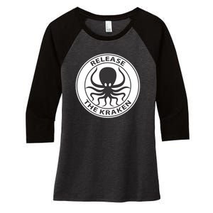 Release The Kraken Women's Tri-Blend 3/4-Sleeve Raglan Shirt