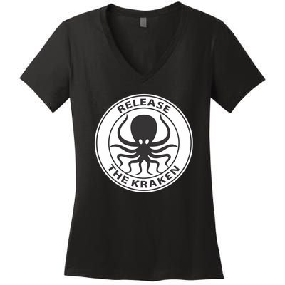 Release The Kraken Women's V-Neck T-Shirt