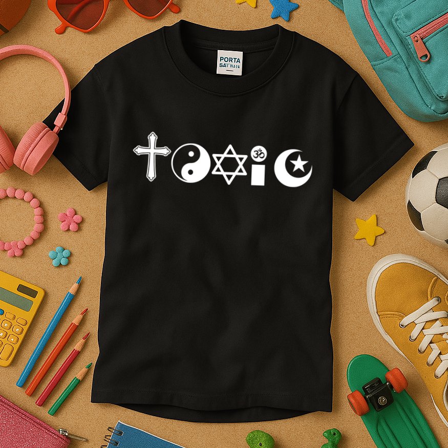 Religion Is Toxic Kids T-Shirt