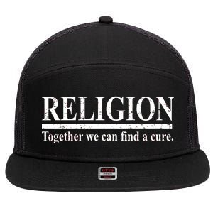 Religion Together We Can Find A Cure 7 Panel Mesh Trucker Snapback Hat