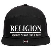 Religion Together We Can Find A Cure 7 Panel Mesh Trucker Snapback Hat
