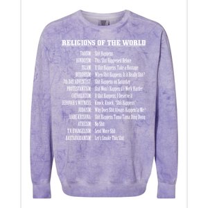 Religions Of The World Colorblast Crewneck Sweatshirt