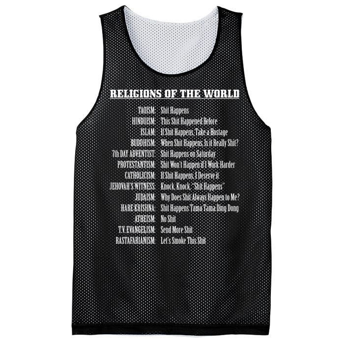 Religions Of The World Mesh Reversible Basketball Jersey Tank