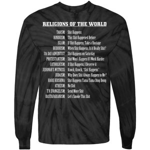 Religions Of The World Tie-Dye Long Sleeve Shirt