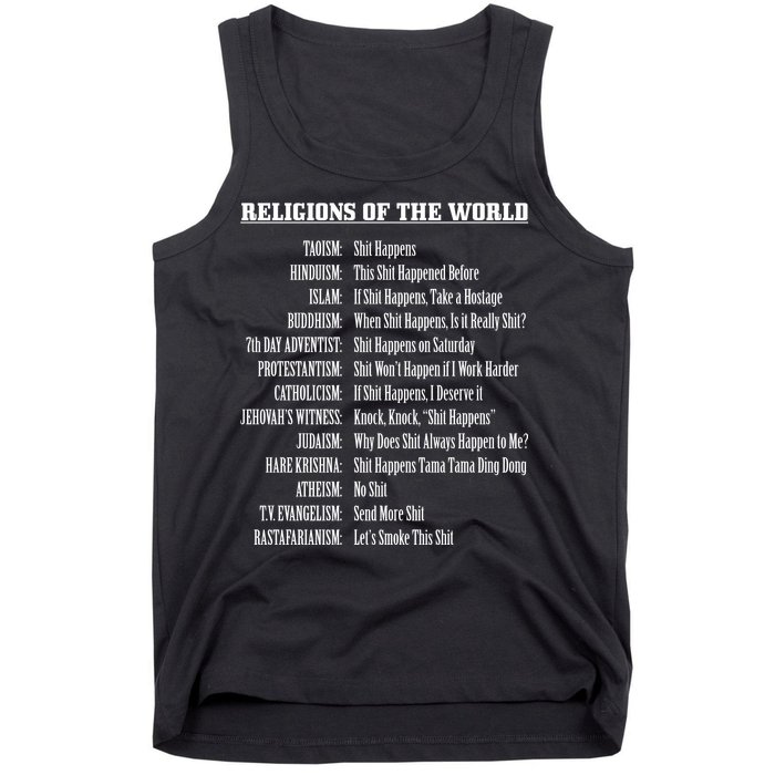 Religions Of The World Tank Top