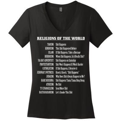 Religions Of The World Women's V-Neck T-Shirt