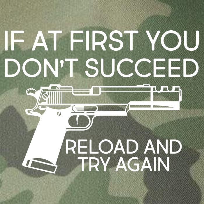 Reload and Try Again Funny Gun Legacy Tie Dye Trucker Hat