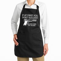 Reload and Try Again Funny Gun Full-Length Apron With Pockets