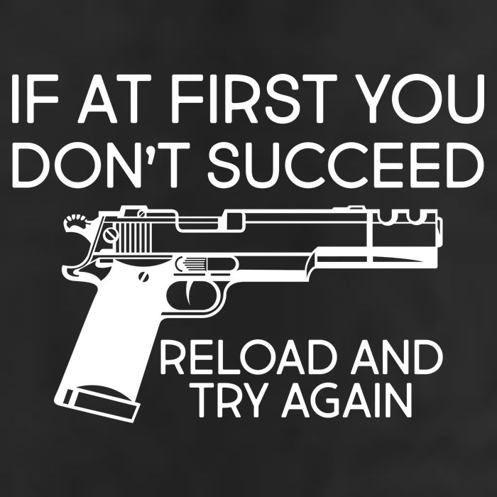 Reload and Try Again Funny Gun Crop Fleece Hoodie