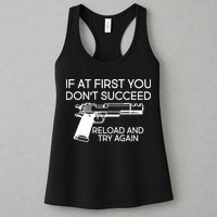Reload and Try Again Funny Gun Womens Tank Top