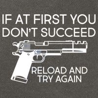Reload and Try Again Funny Gun Cotton Canvas Backpack
