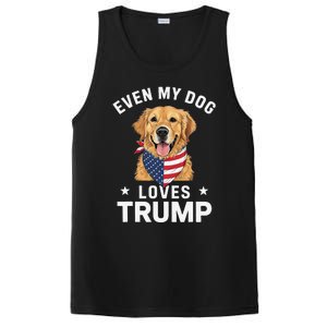 Retriever Even My Dog Loves Trump Usa Flag Bandana PosiCharge Competitor Tank