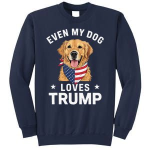 Retriever Even My Dog Loves Trump Usa Flag Bandana Sweatshirt