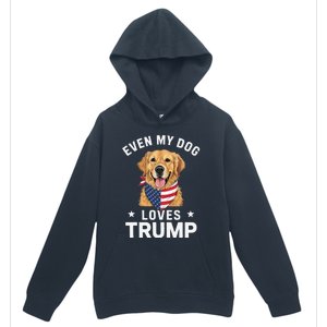 Retriever Even My Dog Loves Trump Usa Flag Bandana Urban Pullover Hoodie