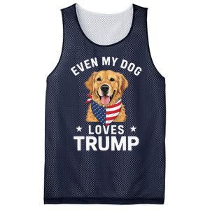 Retriever Even My Dog Loves Trump Usa Flag Bandana Mesh Reversible Basketball Jersey Tank