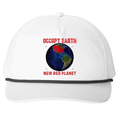 Red Electoral Map 2024 Planet Occupy Earth 2024 Trump Snapback Five-Panel Rope Hat