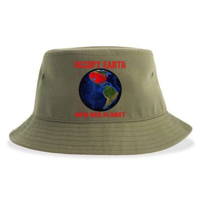 Red Electoral Map 2024 Planet Occupy Earth 2024 Trump Sustainable Bucket Hat