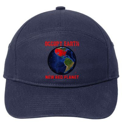 Red Electoral Map 2024 Planet Occupy Earth 2024 Trump 7-Panel Snapback Hat