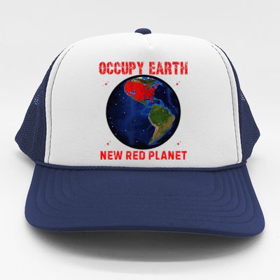 Red Electoral Map 2024 Planet Occupy Earth 2024 Trump Trucker Hat