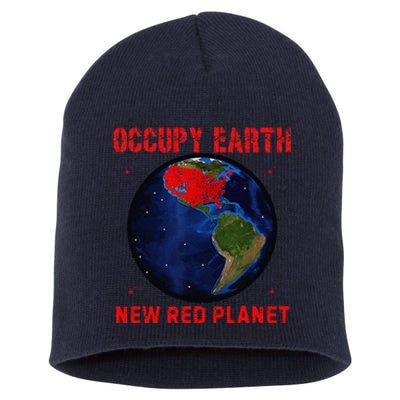 Red Electoral Map 2024 Planet Occupy Earth 2024 Trump Short Acrylic Beanie