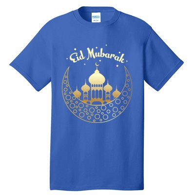 Ramadan Eid Mubarak Arabic Crescentmoon Gift Tall T-Shirt