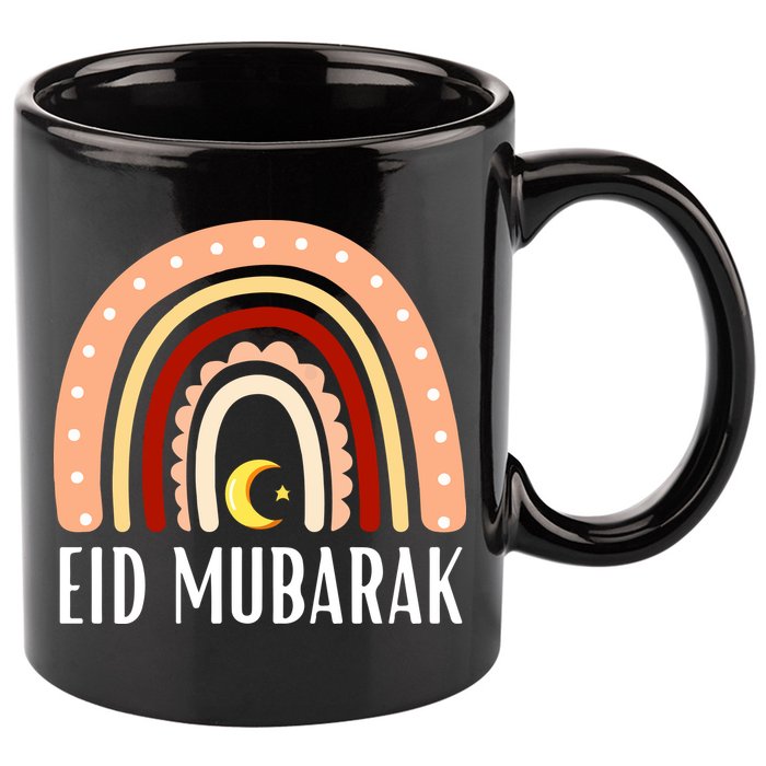 Rainbow Eid Mubarak Gift For Ramadan Mubarak 11oz C Handle Ceramic Mug