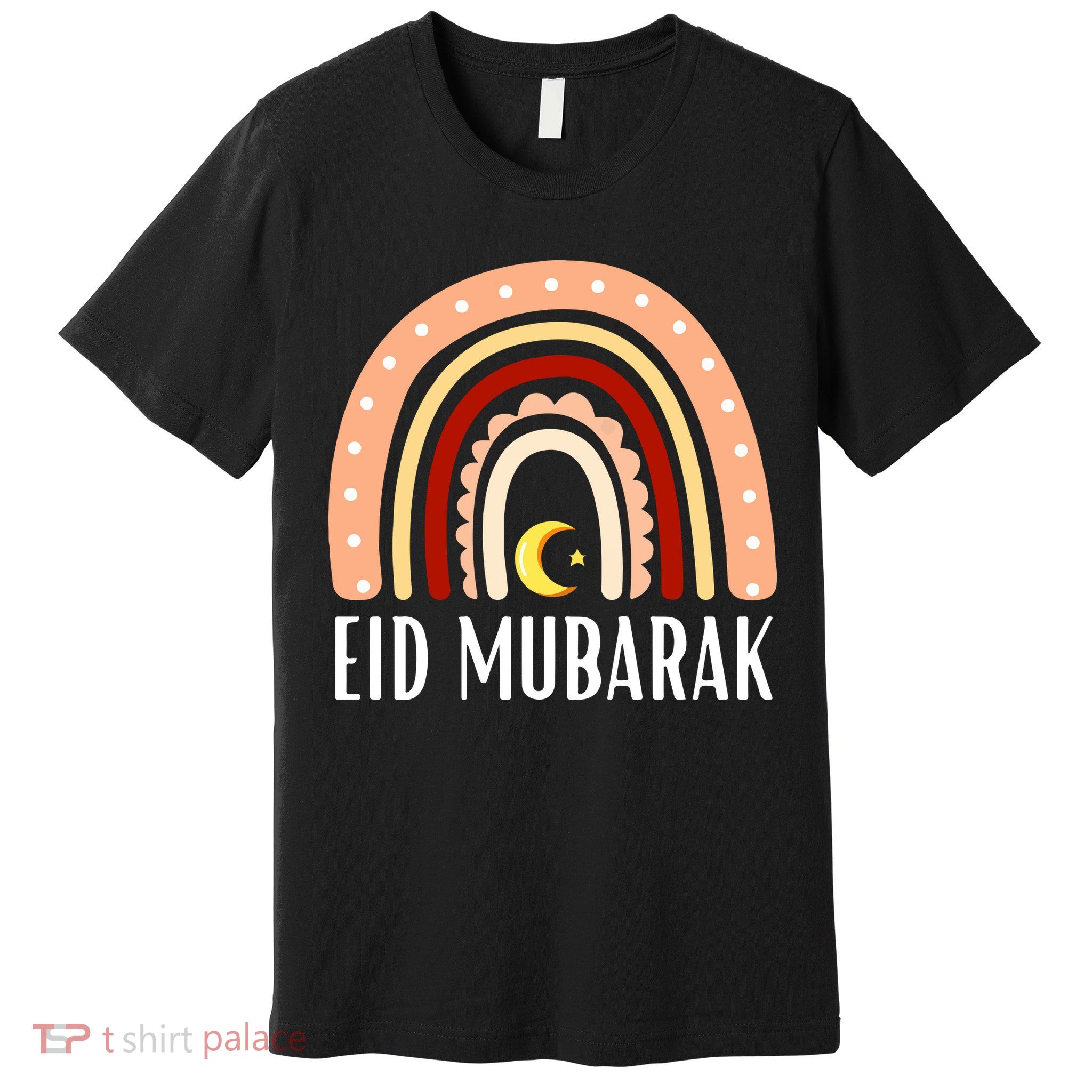 Rainbow Eid Mubarak Gift For Ramadan Mubarak Premium T-Shirt