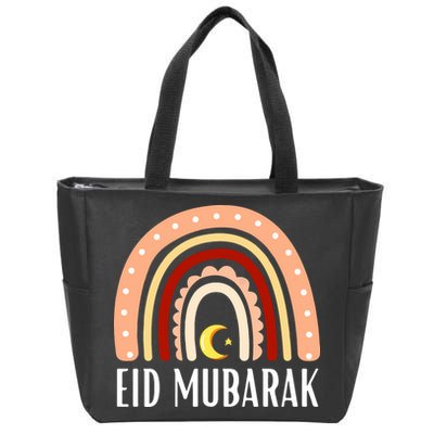 Rainbow Eid Mubarak Gift For Ramadan Mubarak Zip Tote Bag