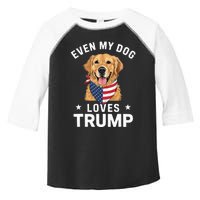 Retriever Even My Dog Loves Trump Usa Flag Bandana Toddler Fine Jersey T-Shirt