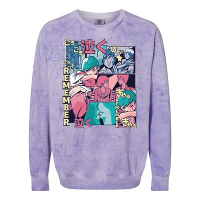 Remember Anime Colorblast Crewneck Sweatshirt