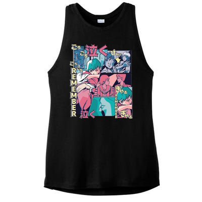 Remember Anime Ladies PosiCharge Tri-Blend Wicking Tank