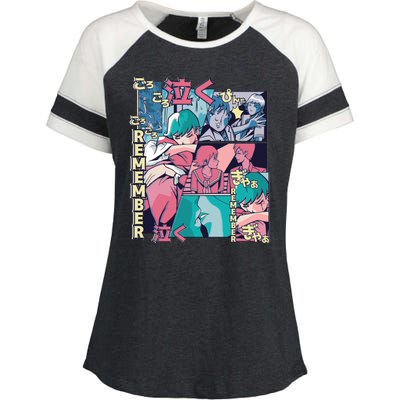 Remember Anime Enza Ladies Jersey Colorblock Tee