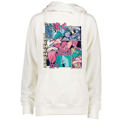 Remember Anime Womens Funnel Neck Pullover Hood