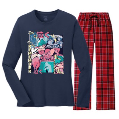 Remember Anime Women's Long Sleeve Flannel Pajama Set 