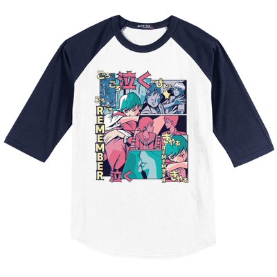 Remember Anime Baseball Sleeve Shirt