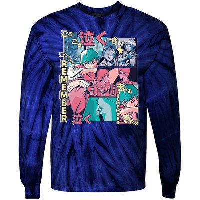 Remember Anime Tie-Dye Long Sleeve Shirt